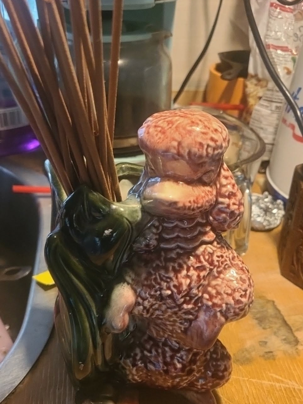 Hull Pottery Poodle Planter Purple Pink Green Vintage Mcm 60s 50s Make An Offer! - Picture 2 of 4